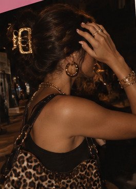 Layered gold jewelry